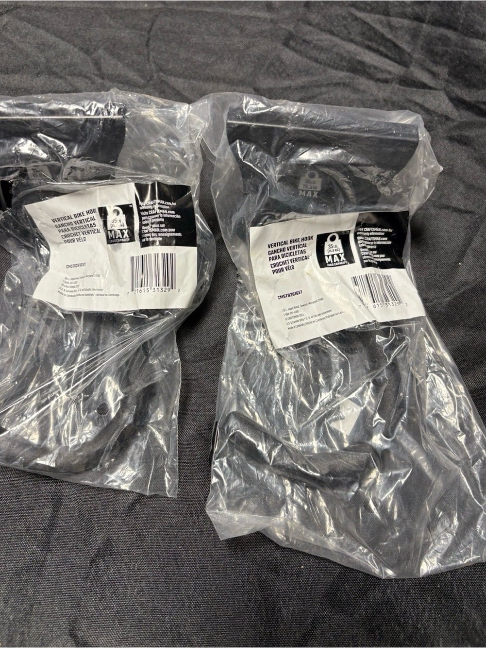 2 Pack Craftsman VersaTrack Vertical Bike Hook (model CMST82616VT).